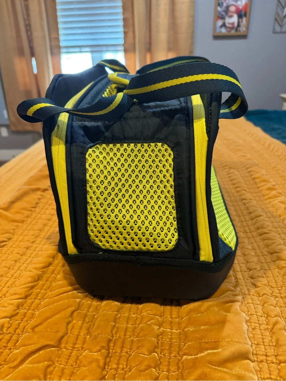 Kurgo Black and Neon Yellow Duffel Bag